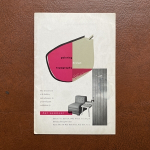 Morton Goldsholl, Exhibition, A-D Gallery / The Composing Room, NY, 1949