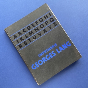 Imprimerie Georges Lang, Paris, Imprimerie G. Lang, 1960s