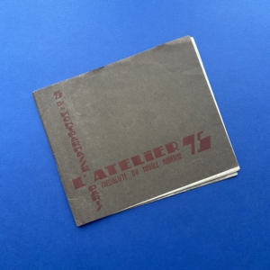 Catalogue Atelier 75 Spécialiste du meuble moderne, années 1930