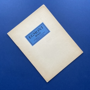 Egmont Bold, DE ROOSE Sjoerd Hendrik, Amsterdam type Foundry, 1938