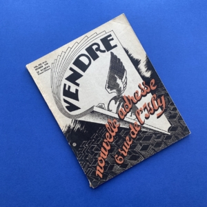 Vendre, nouvelle adresse 6 rue de l'Isly, volume VIII, #51, February 1928