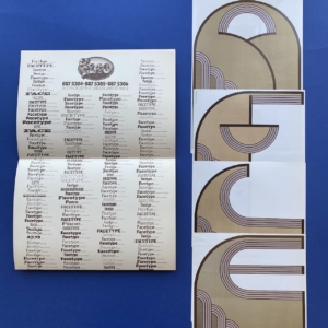 Facetype, Face Photosetting, 1970s, Paris