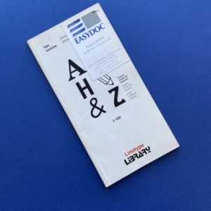 Type overview, schriften-übersicht, Linotype Library, Aug. 1990