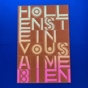 Poster "HOLLENSTEIN VOUS AIME BIEN", orange, 1970's, Hollenstein studio