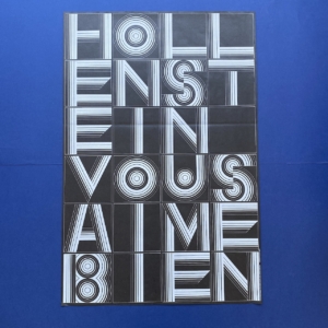 Poster "HOLLENSTEIN VOUS AIME BIEN", Black, 1970's, Hollenstein studio