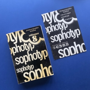 Sophotyp, Référence 8 & Photocomposition évolutive, Paris, 1980s