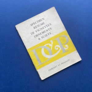 Spécimen résumé de vignettes et ornements & sujets, Paris, Deberny et Peignot