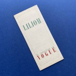 Liliom, Le caractère en Vogue, Paris, Fonderie Typographique Française, 1935