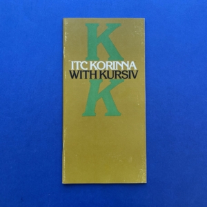 ITC Korima with Kursiv, New York, ITC, 1977
