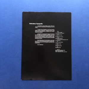 Gefundene Typografie <\br>Hans Rudolph Lutz & Jacques Roch