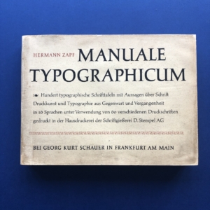 ZAPF Hermann, Manuale Typographicum