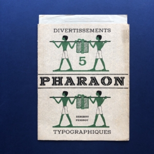 Divertissements Typographiques 5, Pharaon, Maximilien Vox (ed.)