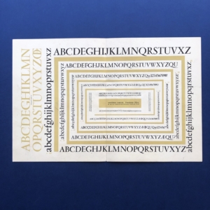 Specimen plate of the Vendôme Romain by Fonderie Olive