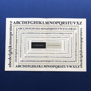 Specimen plate of Vendôme Gras  by Fonderie Olive, Marseille