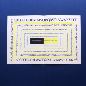 Specimen plate of Chambord Maigre by Fonderie Olive, Marseille